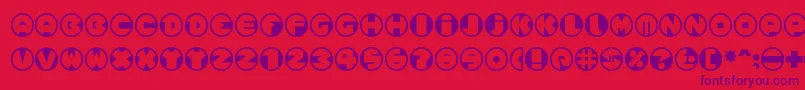 Spslcirclesonec Font – Purple Fonts on Red Background