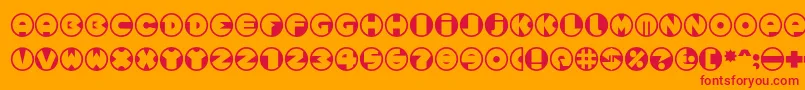 Spslcirclesonec Font – Red Fonts on Orange Background