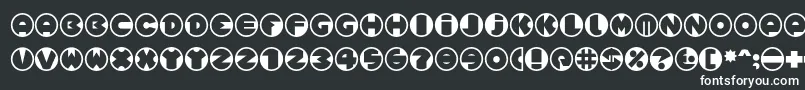 Spslcirclesonec Font – White Fonts on Black Background