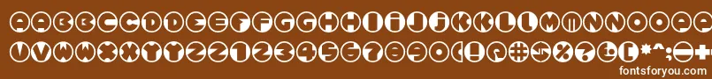 Spslcirclesonec Font – White Fonts on Brown Background