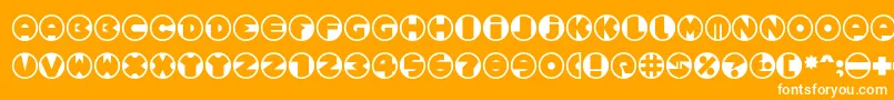 Spslcirclesonec Font – White Fonts on Orange Background