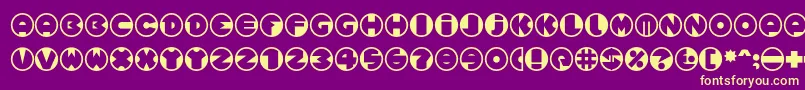 Spslcirclesonec Font – Yellow Fonts on Purple Background