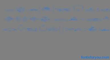 CalligraphiaLatinaFree font – Blue Fonts On Gray Background