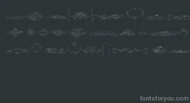 CalligraphiaLatinaFree font – Gray Fonts On Black Background