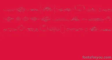 CalligraphiaLatinaFree font – Gray Fonts On Red Background