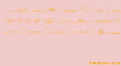 CalligraphiaLatinaFree font – Orange Fonts On Pink Background