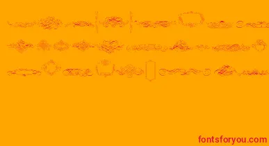 CalligraphiaLatinaFree font – Red Fonts On Orange Background