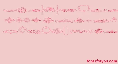 CalligraphiaLatinaFree font – Red Fonts On Pink Background