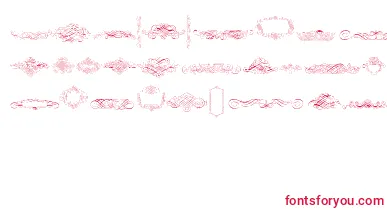 CalligraphiaLatinaFree font – Red Fonts On White Background