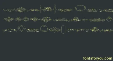CalligraphiaLatinaFree font – Yellow Fonts On Black Background