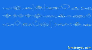 CalligraphiaLatinaFree font – Yellow Fonts On Blue Background
