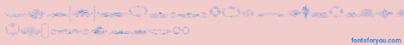 CalligraphiaLatinaFree Font – Blue Fonts on Pink Background