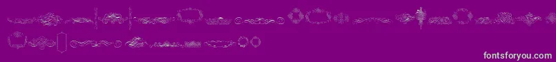 フォントCalligraphiaLatinaFree – 紫の背景に緑のフォント