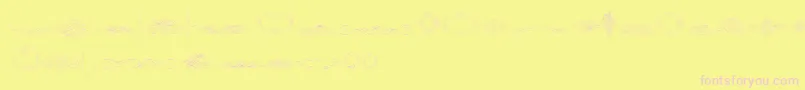 CalligraphiaLatinaFree Font – Pink Fonts on Yellow Background