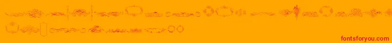 CalligraphiaLatinaFree-Schriftart – Rote Schriften auf orangefarbenem Hintergrund