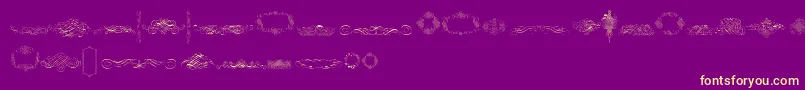 CalligraphiaLatinaFree Font – Yellow Fonts on Purple Background
