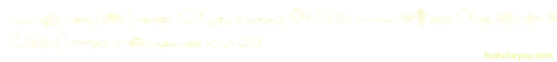 Czcionka CalligraphiaLatinaFree – żółte czcionki na białym tle