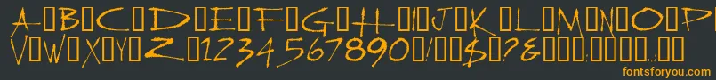SlasherNew Font – Orange Fonts on Black Background