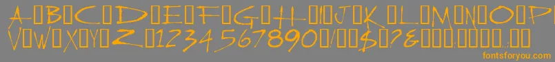 SlasherNew Font – Orange Fonts on Gray Background