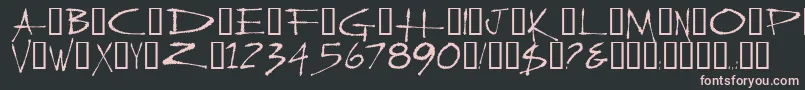 SlasherNew Font – Pink Fonts on Black Background