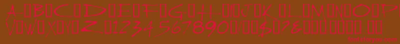 SlasherNew Font – Red Fonts on Brown Background