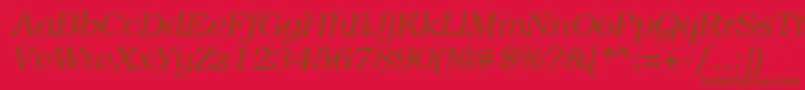 BookmanettItalic Font – Brown Fonts on Red Background