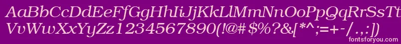 fuente BookmanettItalic – Fuentes Rosadas Sobre Fondo Morado