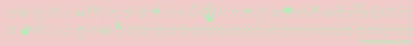 Jlssmilessampler Font – Green Fonts on Pink Background