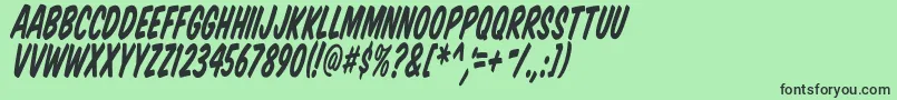 フォントVtcsupermarketsaletalltilt – 緑の背景に黒い文字