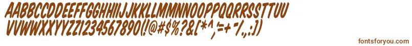 Шрифт Vtcsupermarketsaletalltilt – коричневые шрифты на белом фоне