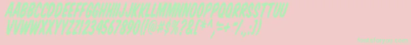 Vtcsupermarketsaletalltilt Font – Green Fonts on Pink Background