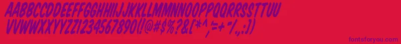 Vtcsupermarketsaletalltilt Font – Purple Fonts on Red Background