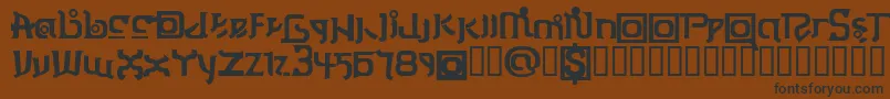 Шрифт ThaiOneon – чёрные шрифты на коричневом фоне