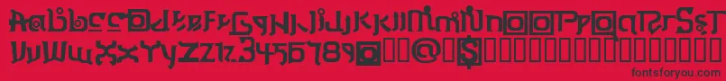 ThaiOneon Font – Black Fonts on Red Background