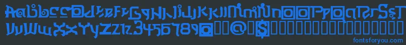 ThaiOneon Font – Blue Fonts on Black Background