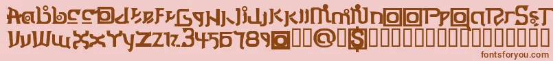 ThaiOneon Font – Brown Fonts on Pink Background