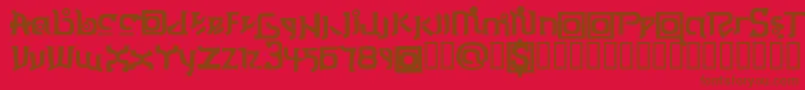 フォントThaiOneon – 赤い背景に茶色の文字