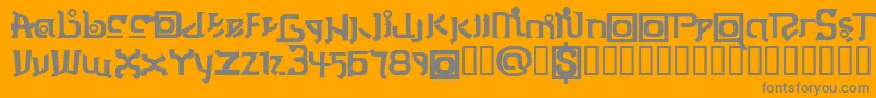 フォントThaiOneon – オレンジの背景に灰色の文字