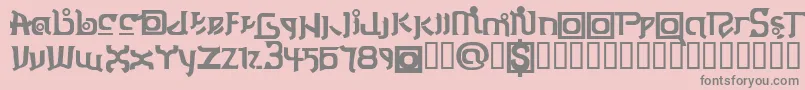 ThaiOneon Font – Gray Fonts on Pink Background