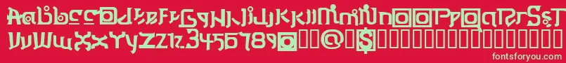 ThaiOneon Font – Green Fonts on Red Background