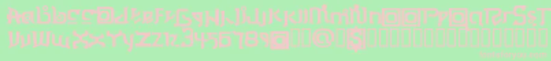 ThaiOneon Font – Pink Fonts on Green Background