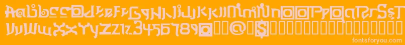 フォントThaiOneon – オレンジの背景にピンクのフォント
