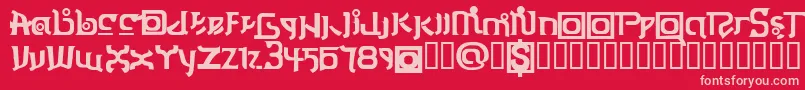 ThaiOneon Font – Pink Fonts on Red Background