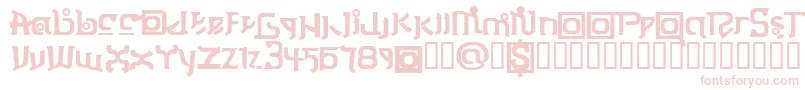 ThaiOneon Font – Pink Fonts on White Background