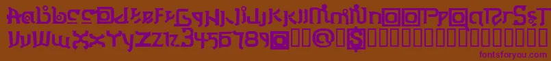 ThaiOneon Font – Purple Fonts on Brown Background