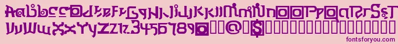 ThaiOneon Font – Purple Fonts on Pink Background