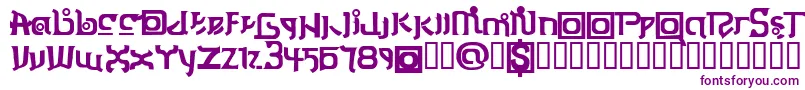 ThaiOneon Font – Purple Fonts on White Background