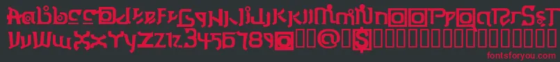 ThaiOneon Font – Red Fonts on Black Background