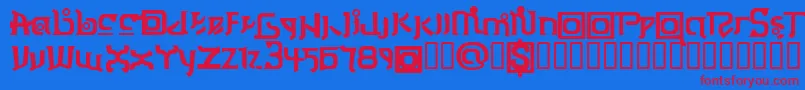 Шрифт ThaiOneon – красные шрифты на синем фоне