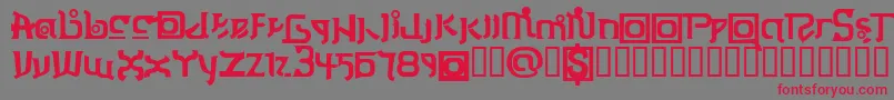 ThaiOneon Font – Red Fonts on Gray Background